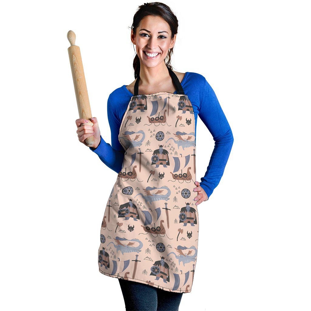 Viking Cartoon Norse Women's Apron-grizzshop