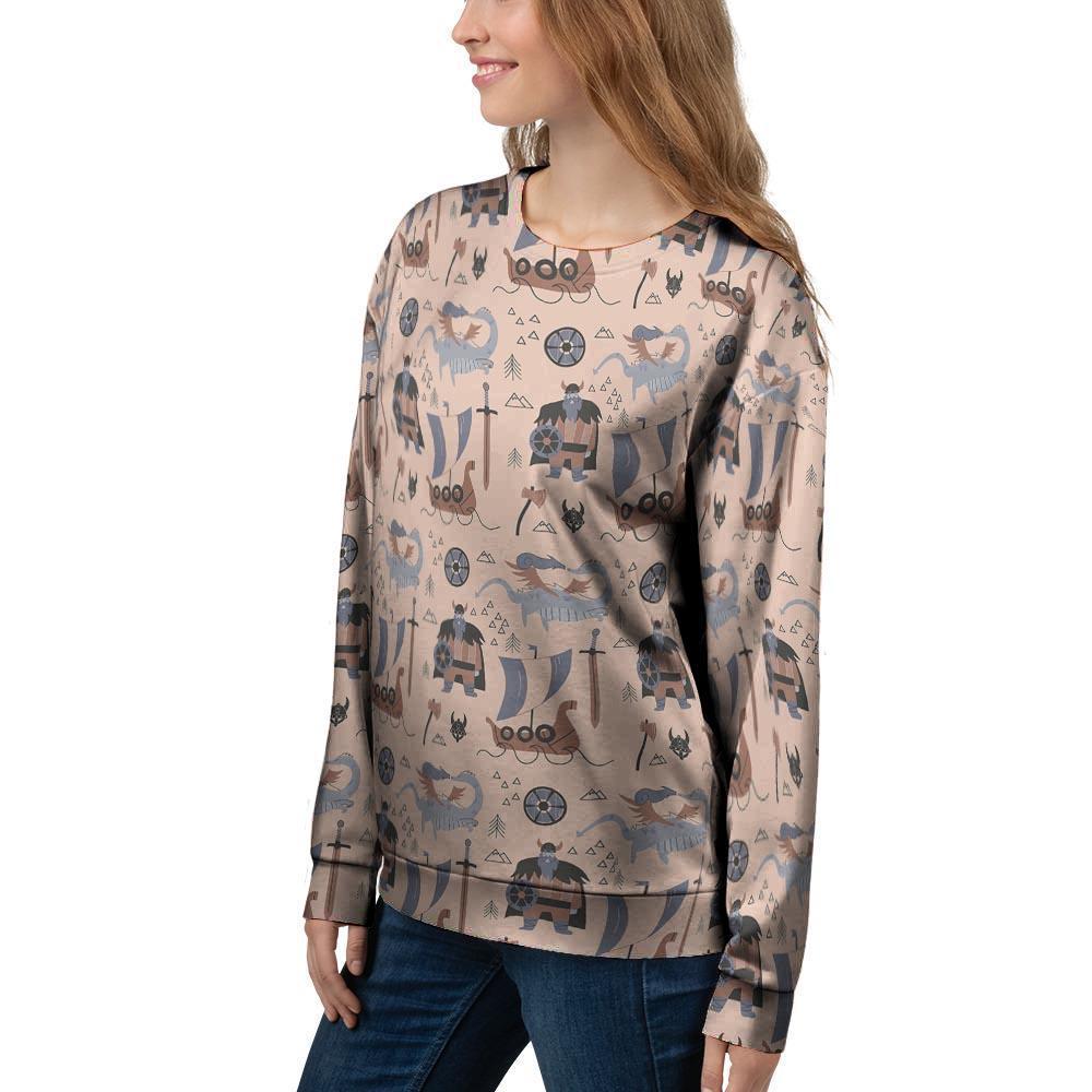 Viking Cartoon Norse Women's Sweatshirt-grizzshop