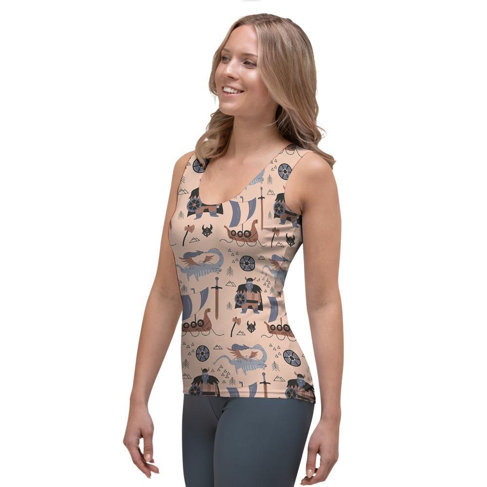 Viking Cartoon Norse Women's Tank Top-grizzshop