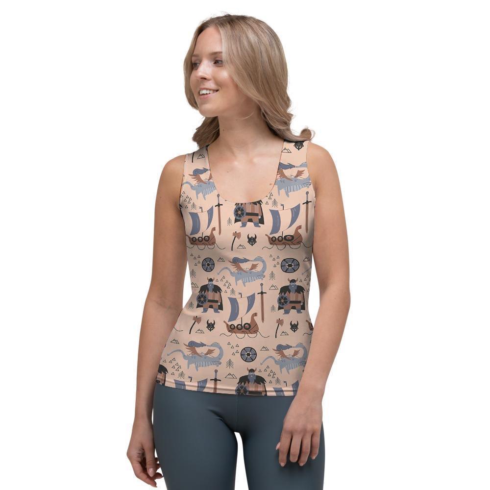 Viking Cartoon Norse Women's Tank Top-grizzshop
