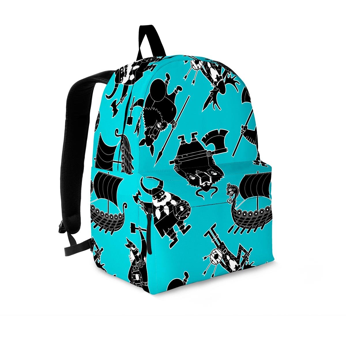 Viking Cartoon Silhouette Backpack-grizzshop