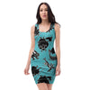 Viking Cartoon Silhouette Bodycon Dress-grizzshop