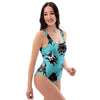 Viking Cartoon Silhouette One Piece Swimsuite-grizzshop