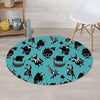 Viking Cartoon Silhouette Round Rug-grizzshop