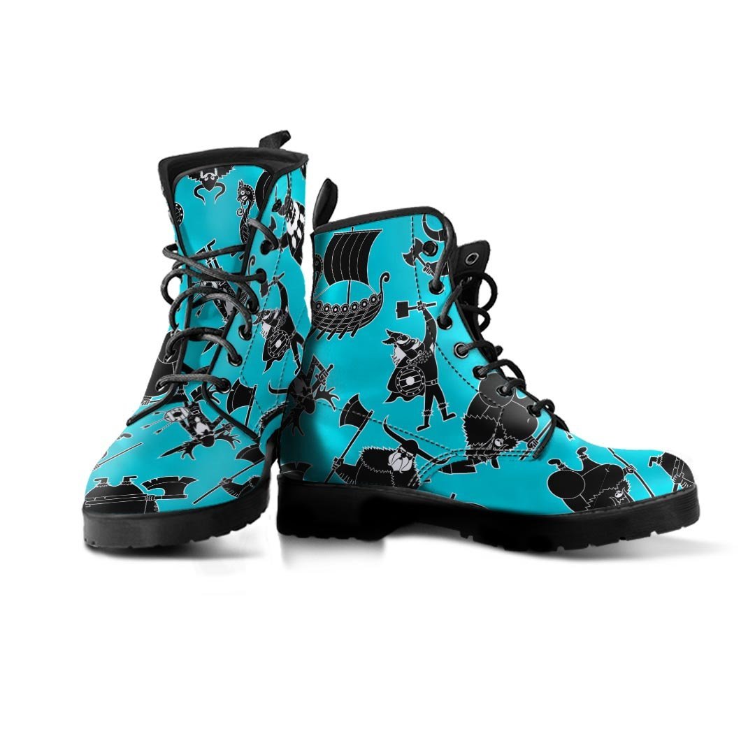 Viking Cartoon Silhouette Women's Boots-grizzshop