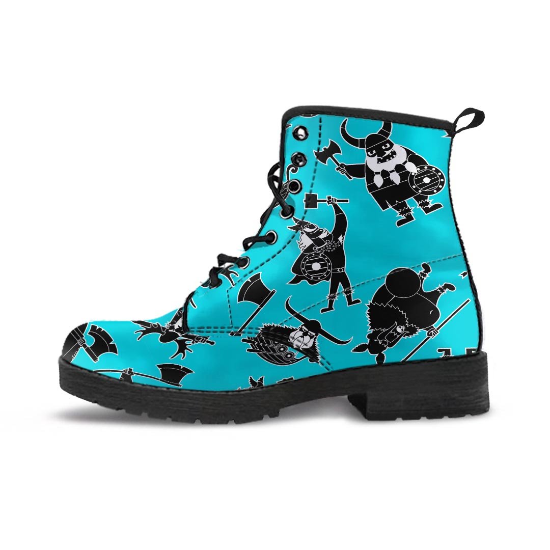 Viking Cartoon Silhouette Women's Boots-grizzshop