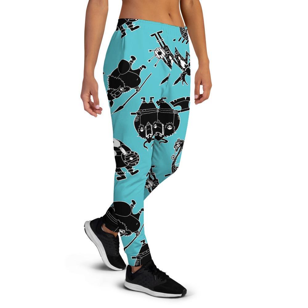 Viking Cartoon Silhouette Women's Joggers-grizzshop