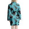 Viking Cartoon Silhouette Women's Robe-grizzshop