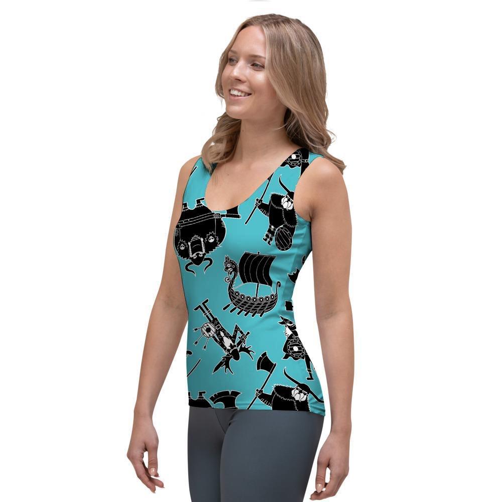 Viking Cartoon Silhouette Women's Tank Top-grizzshop
