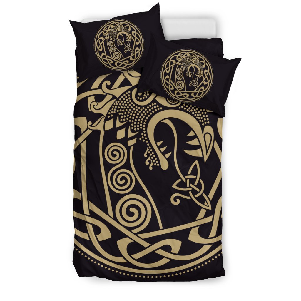 Viking Drakkar Print Duvet Cover Bedding Set-grizzshop