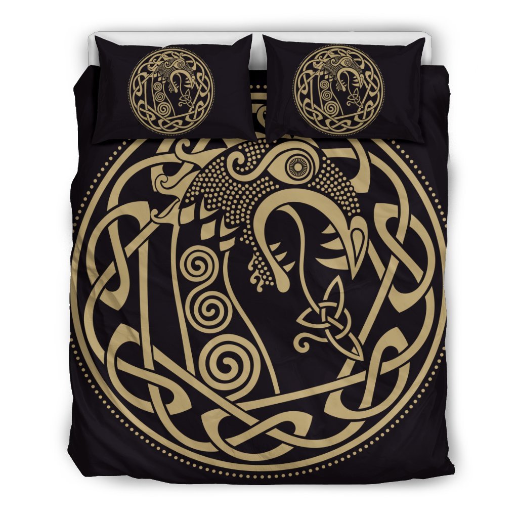 Viking Drakkar Print Duvet Cover Bedding Set-grizzshop