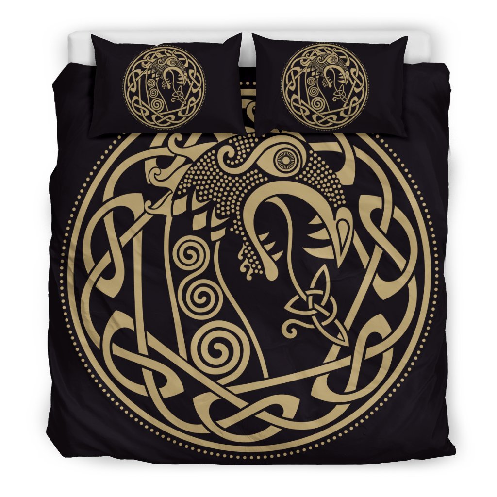 Viking Drakkar Print Duvet Cover Bedding Set-grizzshop