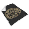 Viking Drakkar Print Throw Blanket-grizzshop