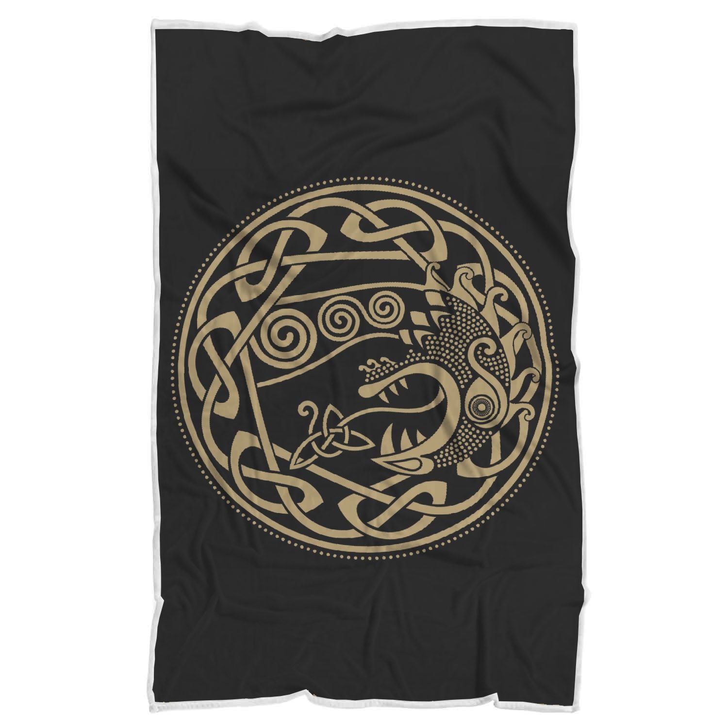 Viking Drakkar Print Throw Blanket-grizzshop