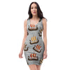 Viking Drakkar Ship Bodycon Dress-grizzshop