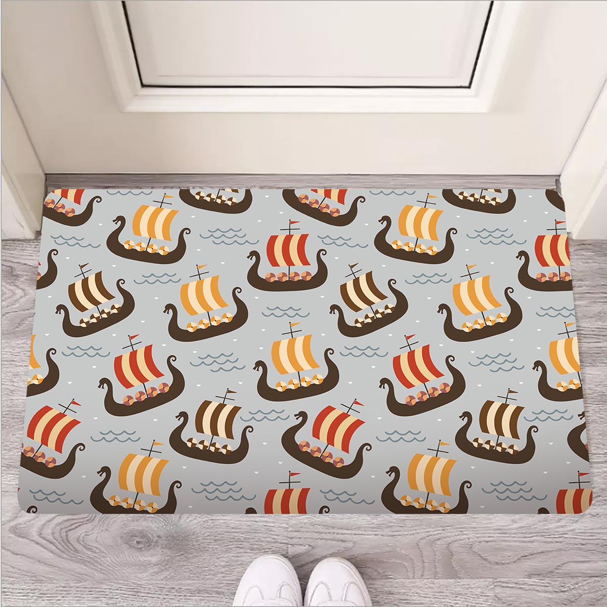 Viking Drakkar Ship Door Mat-grizzshop