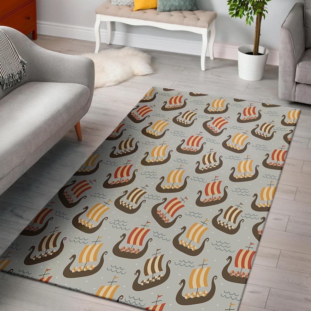 Viking Drakkar Ship Floor Mat-grizzshop