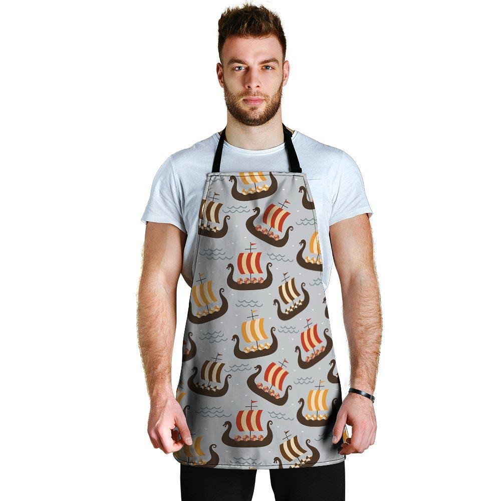 Viking Drakkar Ship Men's Apron-grizzshop