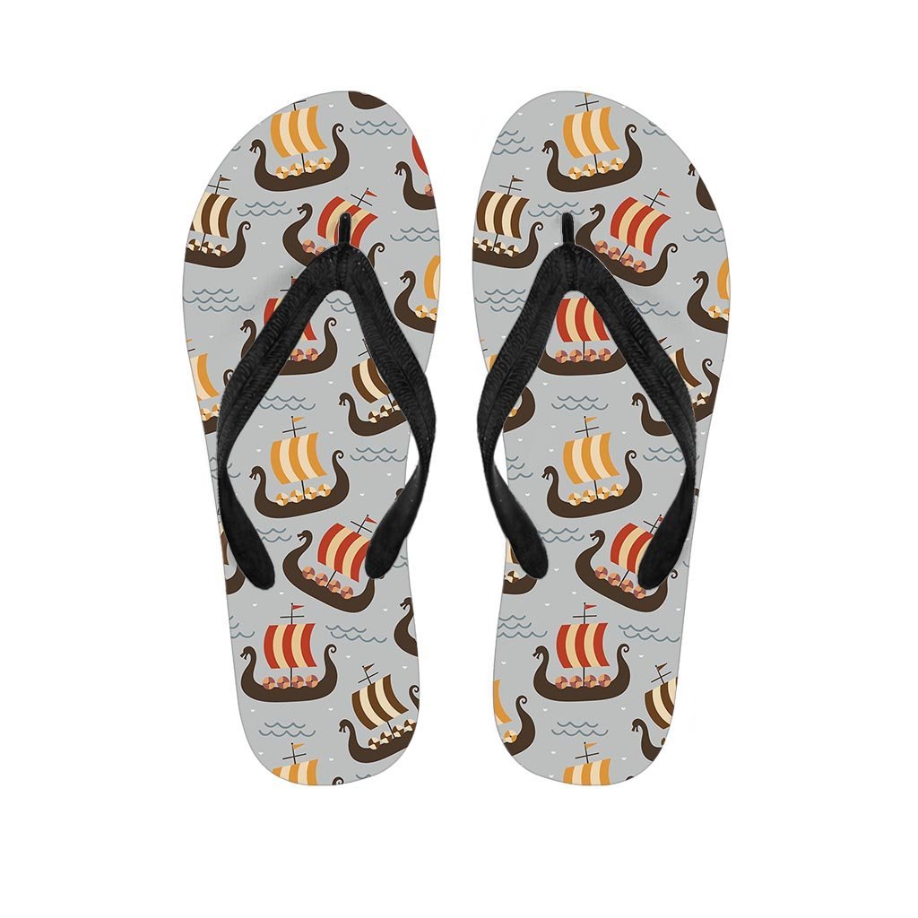 Viking Drakkar Ship Men's Flip Flops-grizzshop