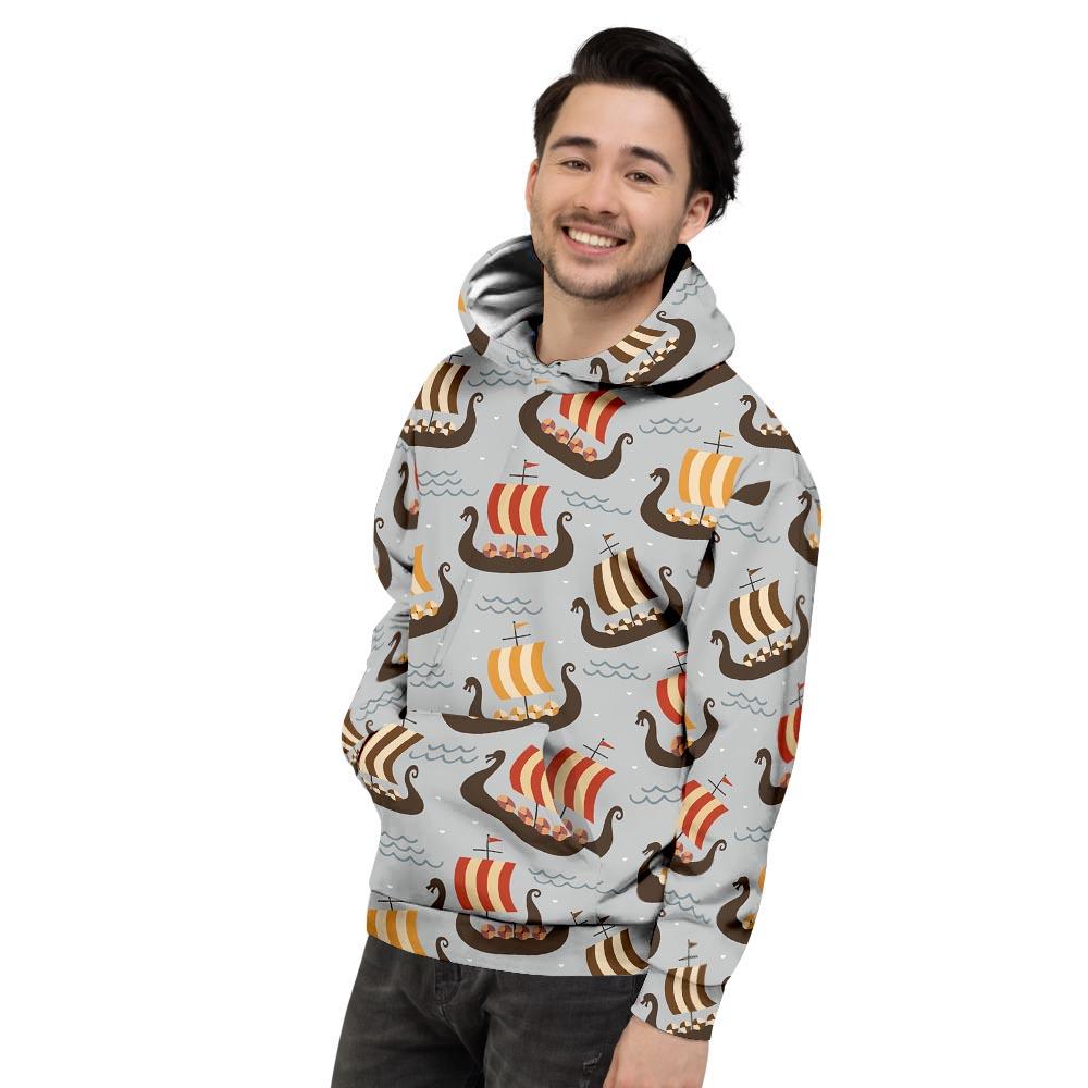 Viking Drakkar Ship Men's Hoodie-grizzshop