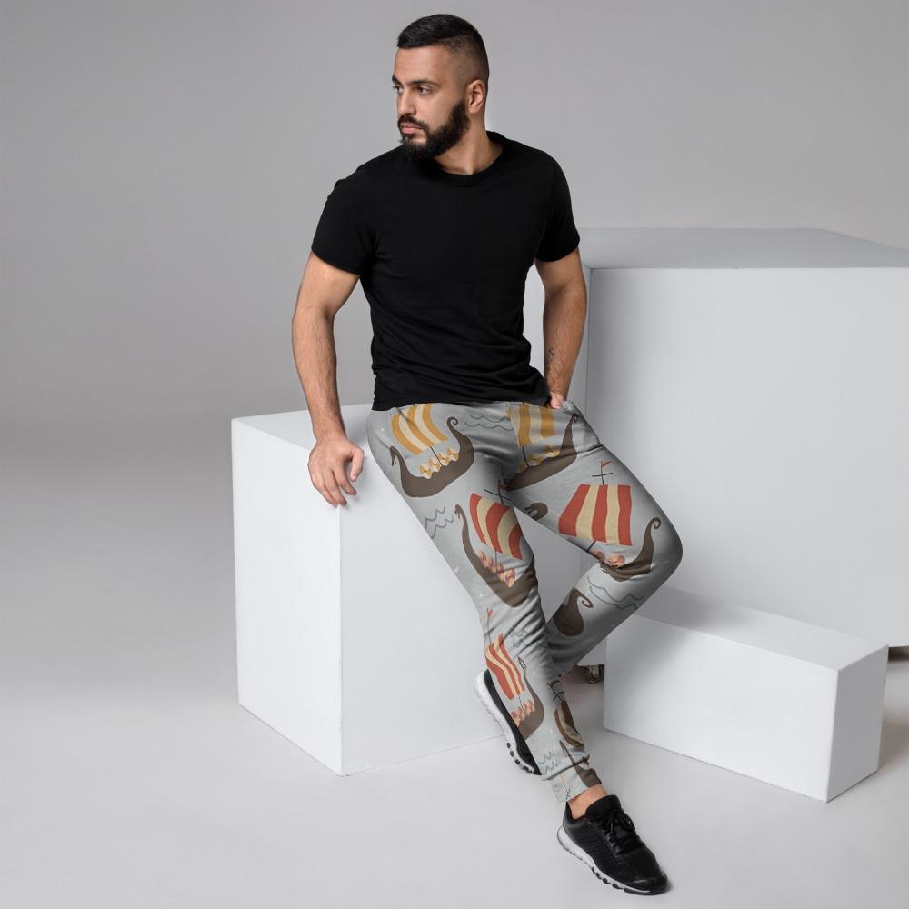 Viking Drakkar Ship Men's Joggers-grizzshop