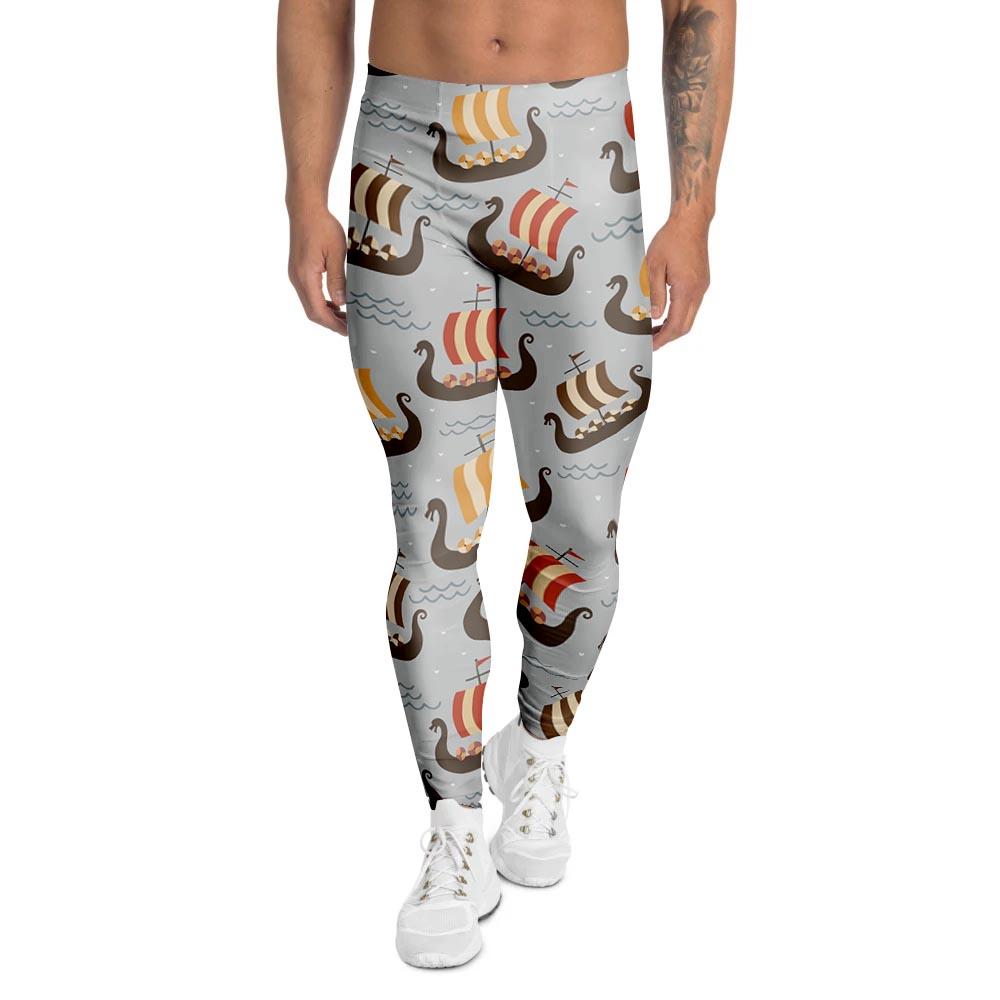 Viking Drakkar Ship Men's Leggings-grizzshop