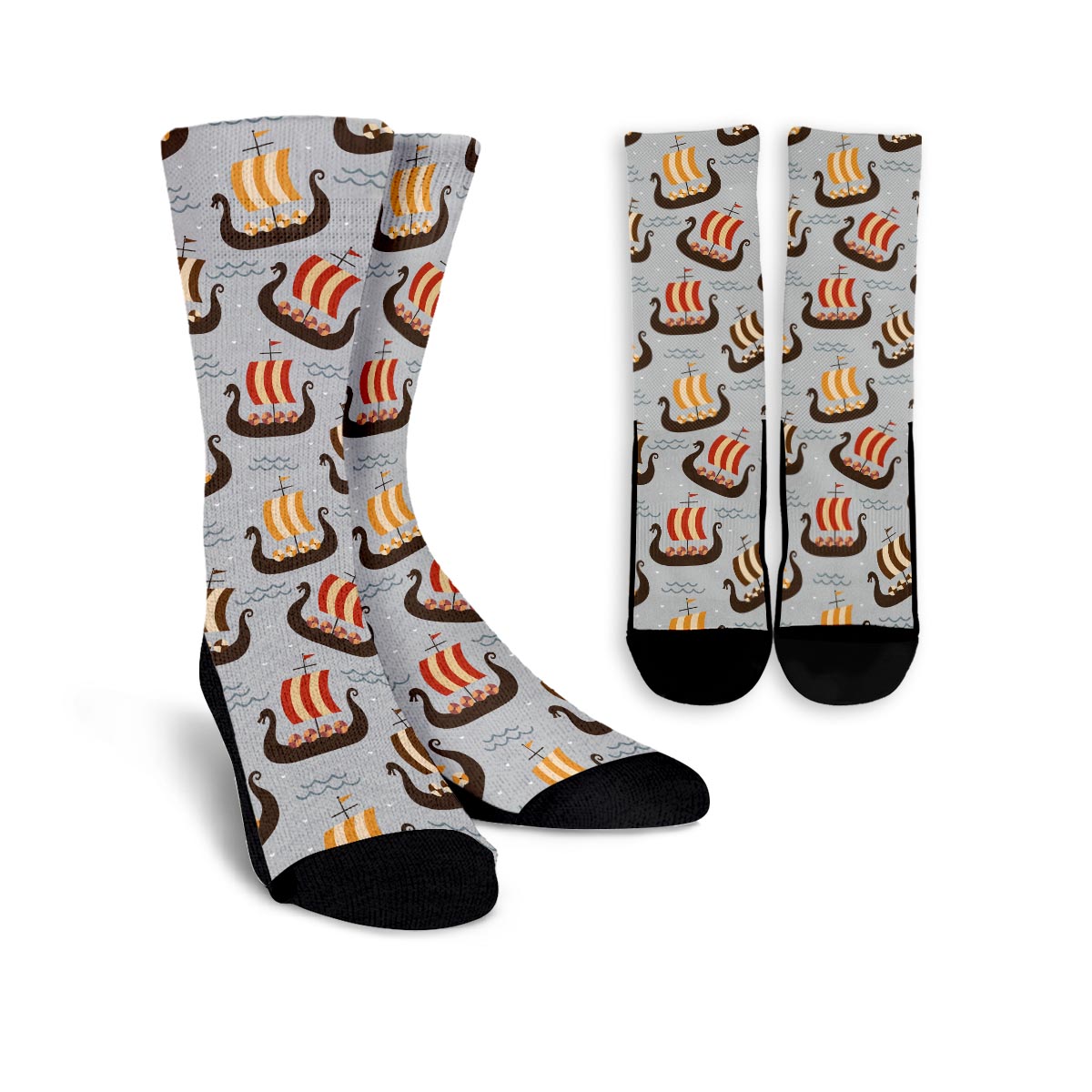 Viking Drakkar Ship Unisex Socks-grizzshop