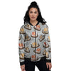 Viking Drakkar Ship Women's Bomber Jacket-grizzshop