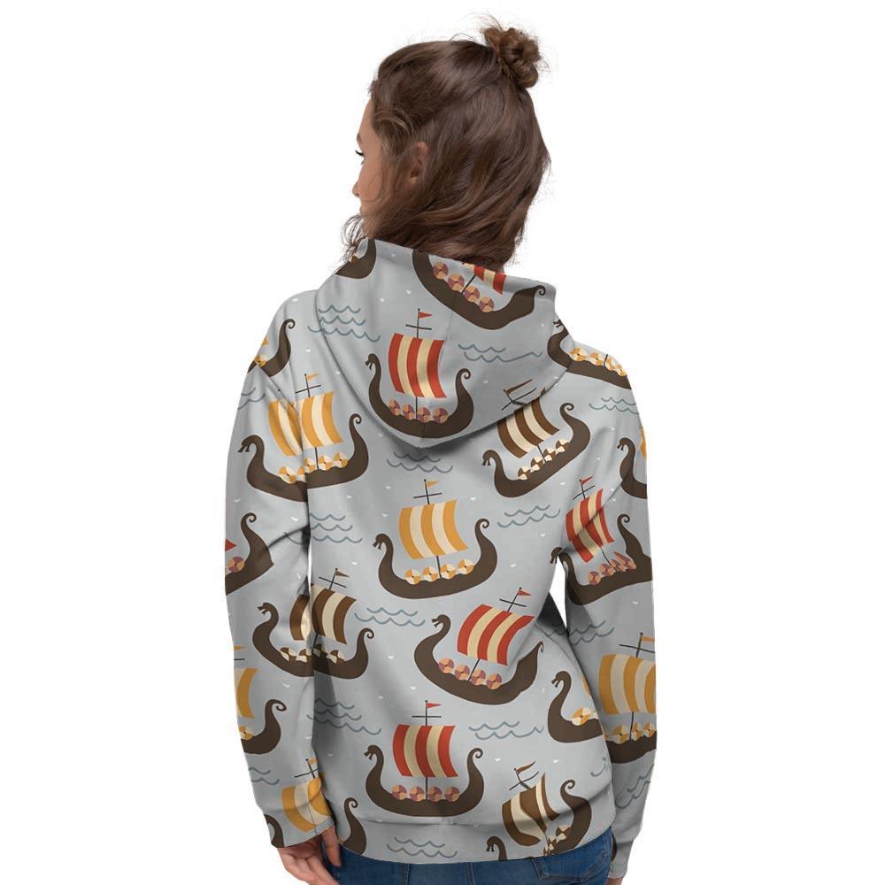 Viking Drakkar Ship Women's Hoodie-grizzshop