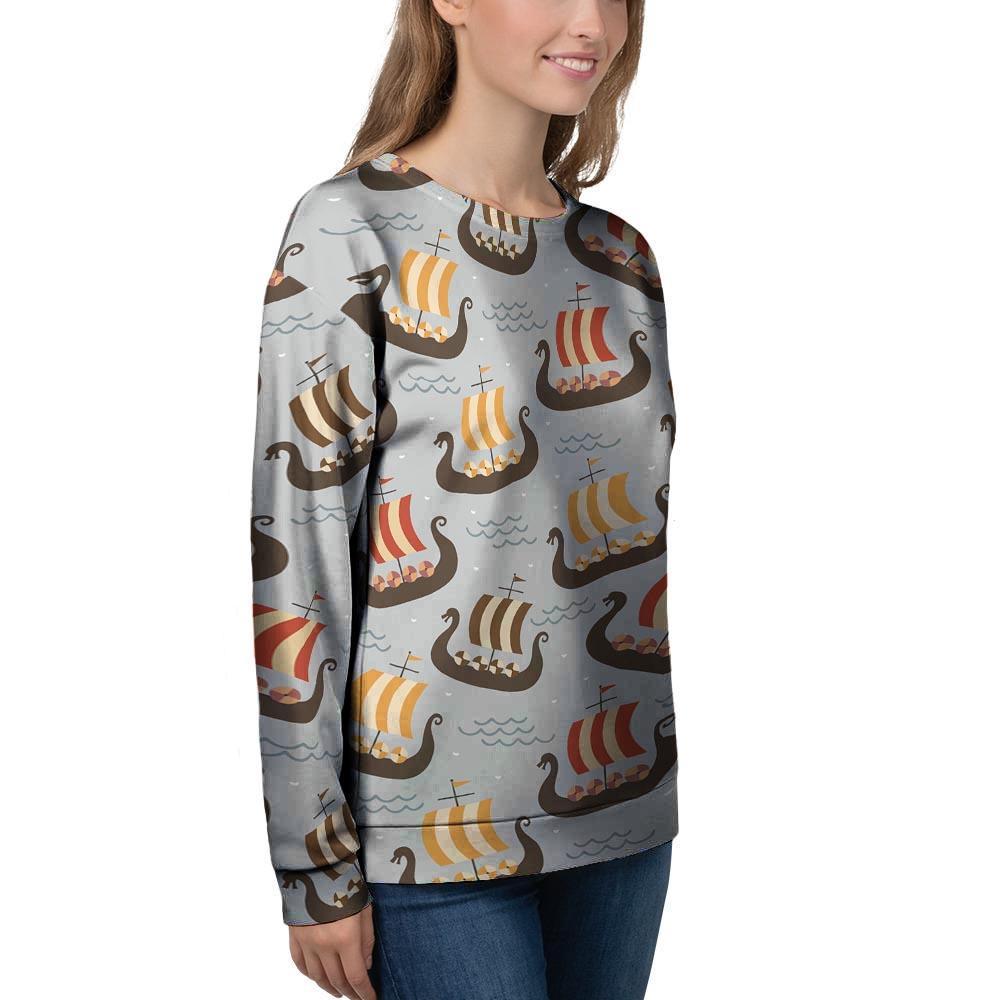 Viking Drakkar Ship Women's Sweatshirt-grizzshop