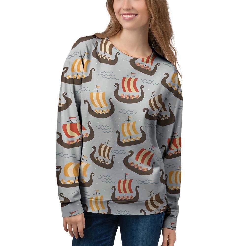 Viking Drakkar Ship Women's Sweatshirt-grizzshop