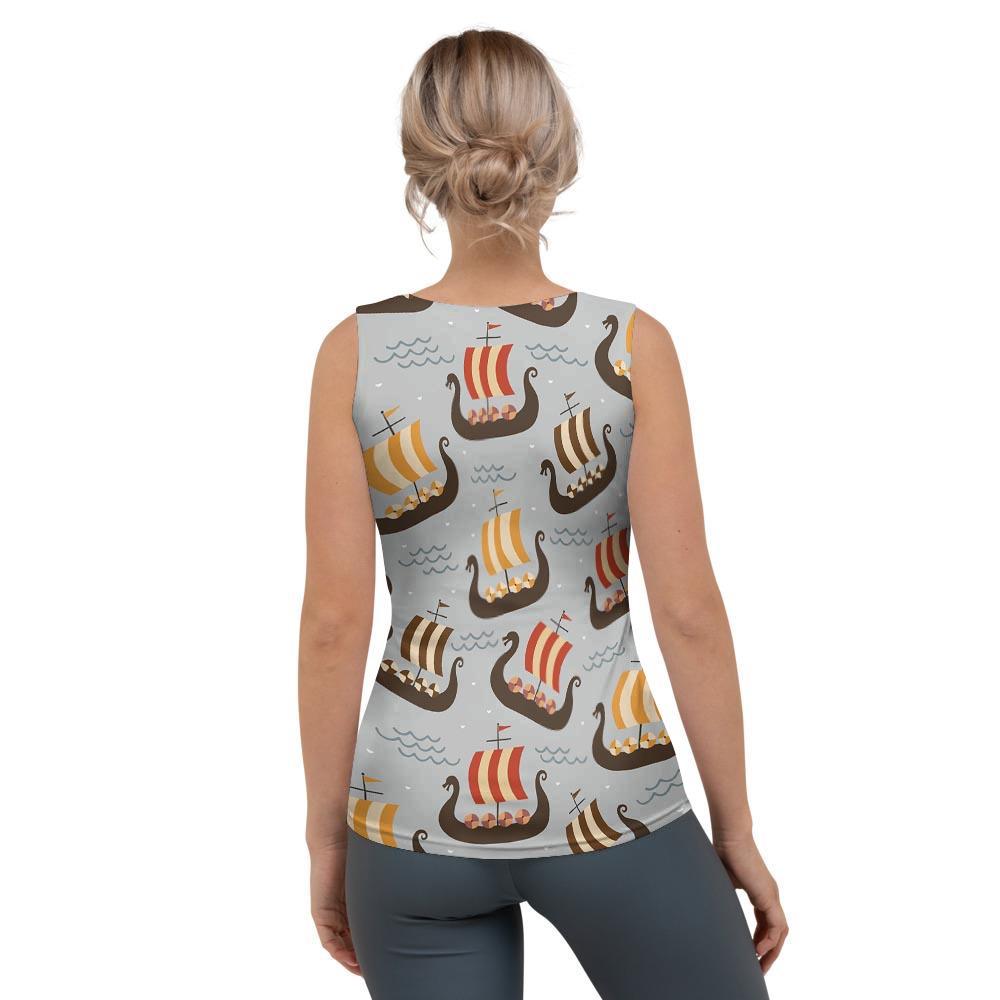 Viking Drakkar Ship Women's Tank Top-grizzshop