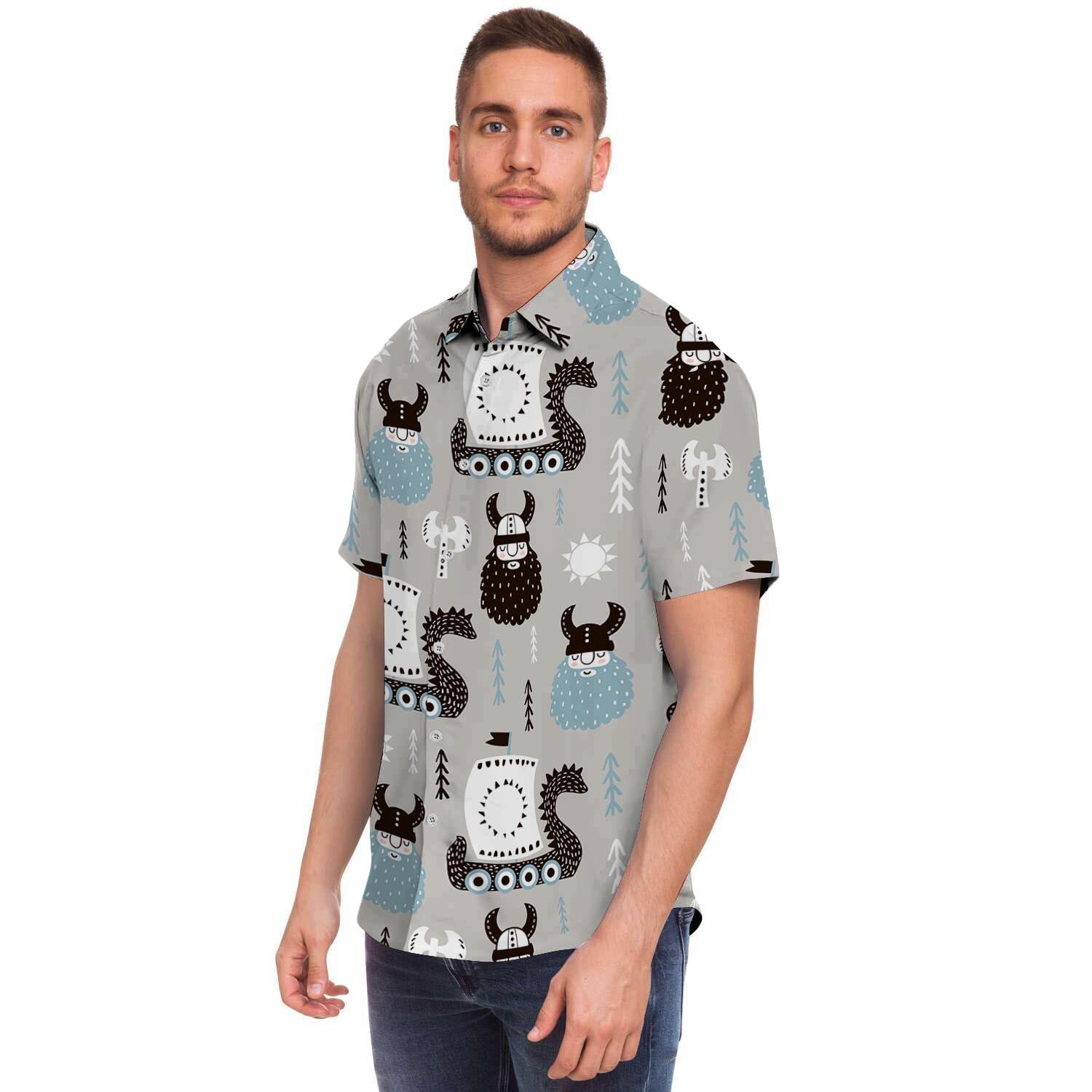 Viking Drakkar Valhalla Men's Short Sleeve Shirt-grizzshop