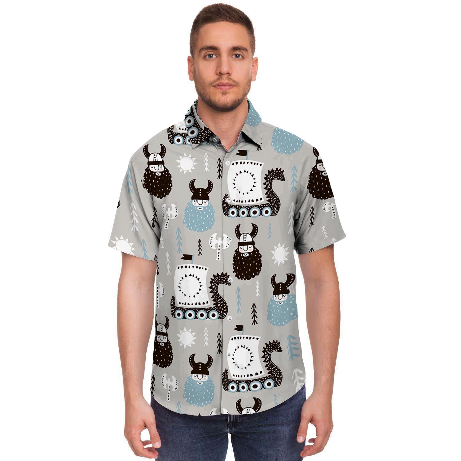 Viking Drakkar Valhalla Men's Short Sleeve Shirt-grizzshop