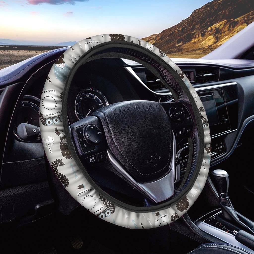 Viking Drakkar Valhalla Steering Wheel Cover-grizzshop