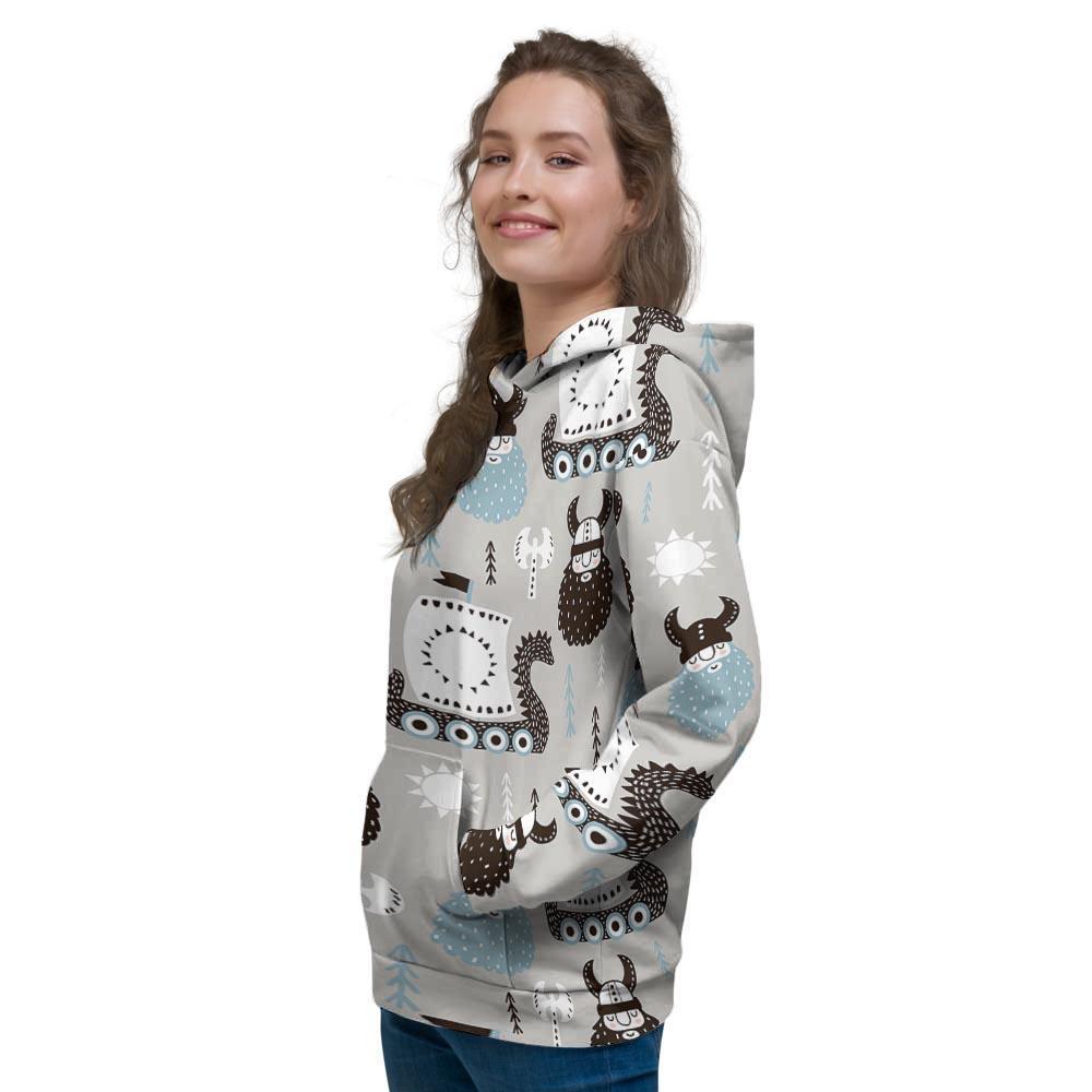 Viking Drakkar Valhalla Women's Hoodie-grizzshop