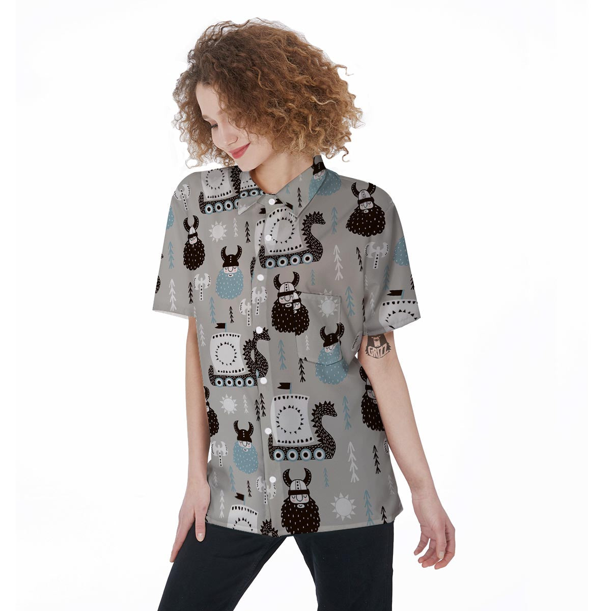 Viking Drakkar Valhalla Women's Short Sleeve Shirts-grizzshop