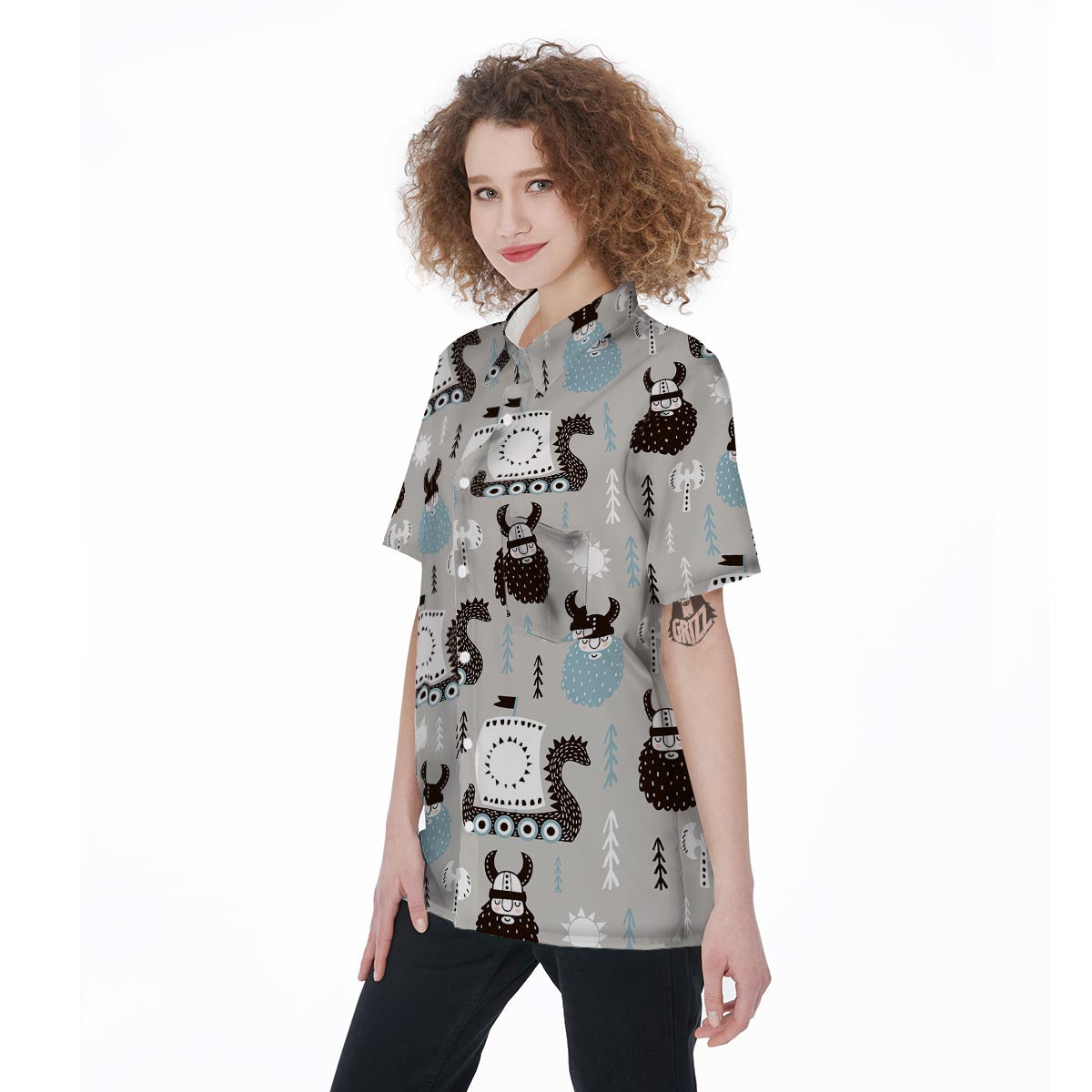 Viking Drakkar Valhalla Women's Short Sleeve Shirts-grizzshop