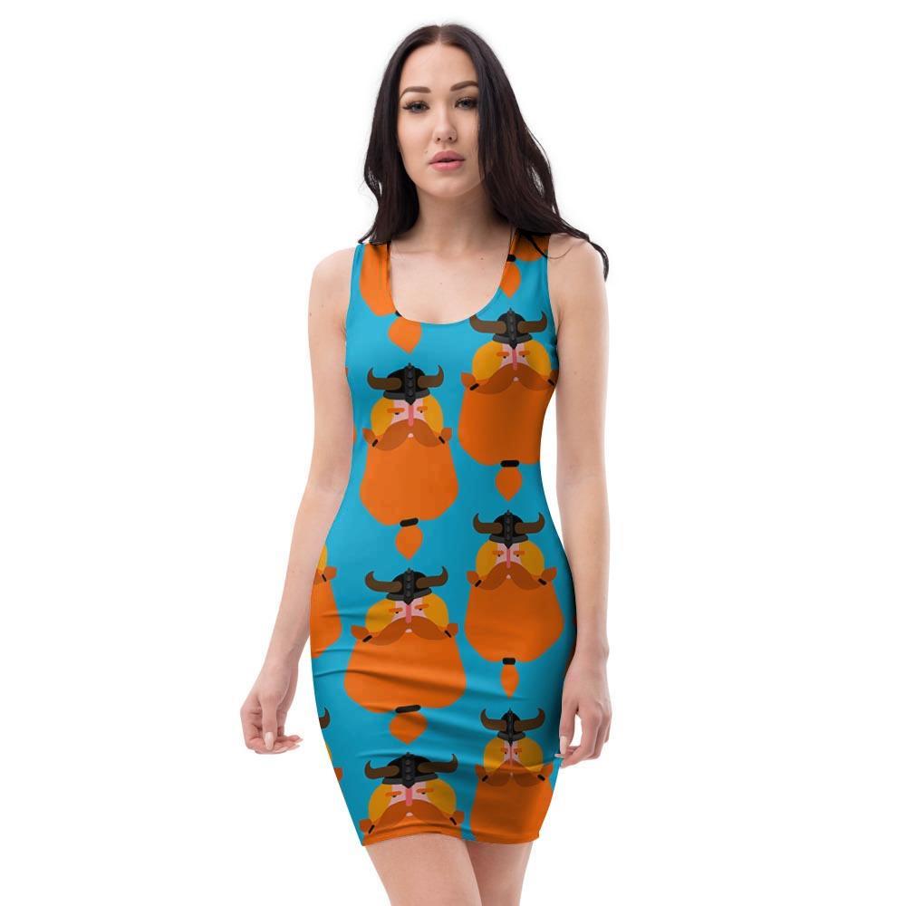 Viking Gnome Bodycon Dress-grizzshop