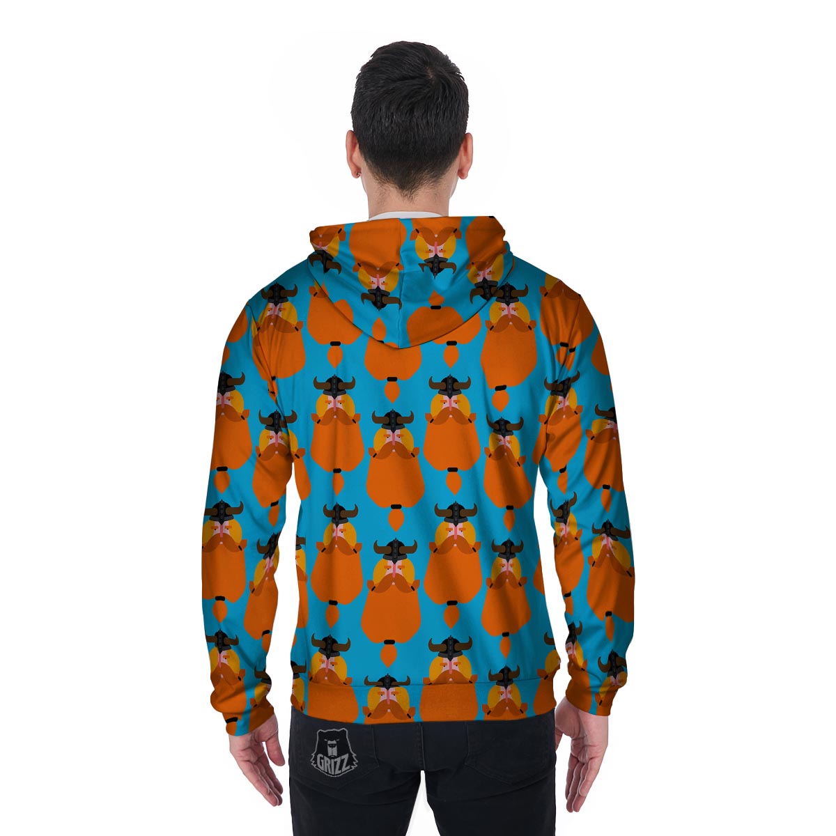 Viking Gnome Men's Zip Up Hoodie-grizzshop