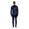 Viking God Odin And Crow Blue Print Men's Pajamas-grizzshop