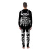 Viking God Odin White And Black Print Men's Pajamas-grizzshop