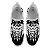 Viking God Odin White And Black Print White Athletic Shoes-grizzshop