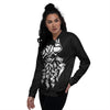 Viking God Odin White And Black Print Women's Bomber Jacket-grizzshop