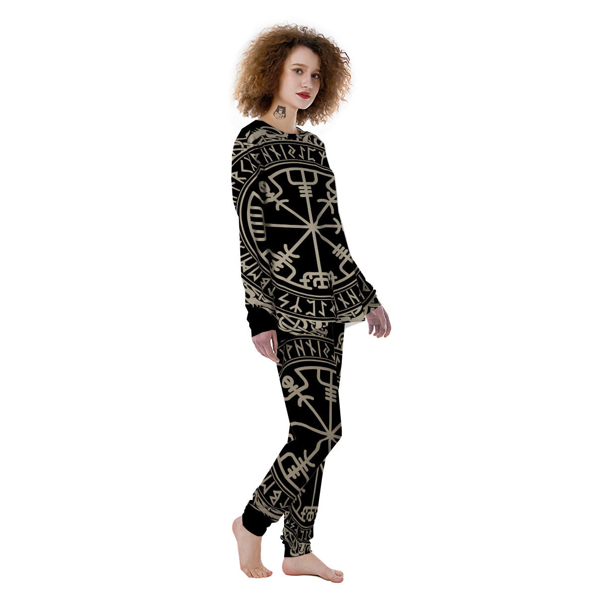 Viking Helm Of Terror Scandinavian Print Women's Pajamas-grizzshop