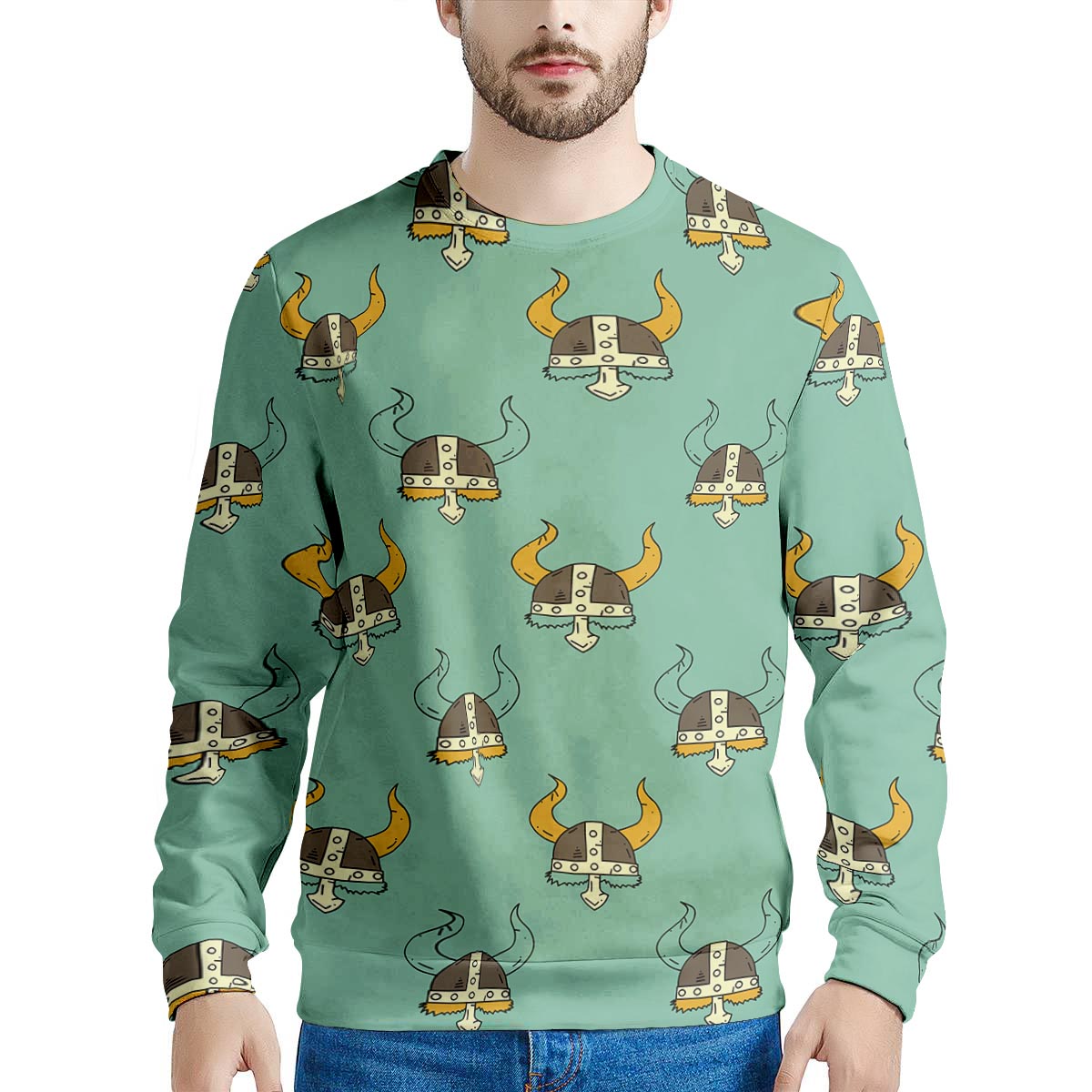 Viking Helmet Men's Sweatshirt-grizzshop