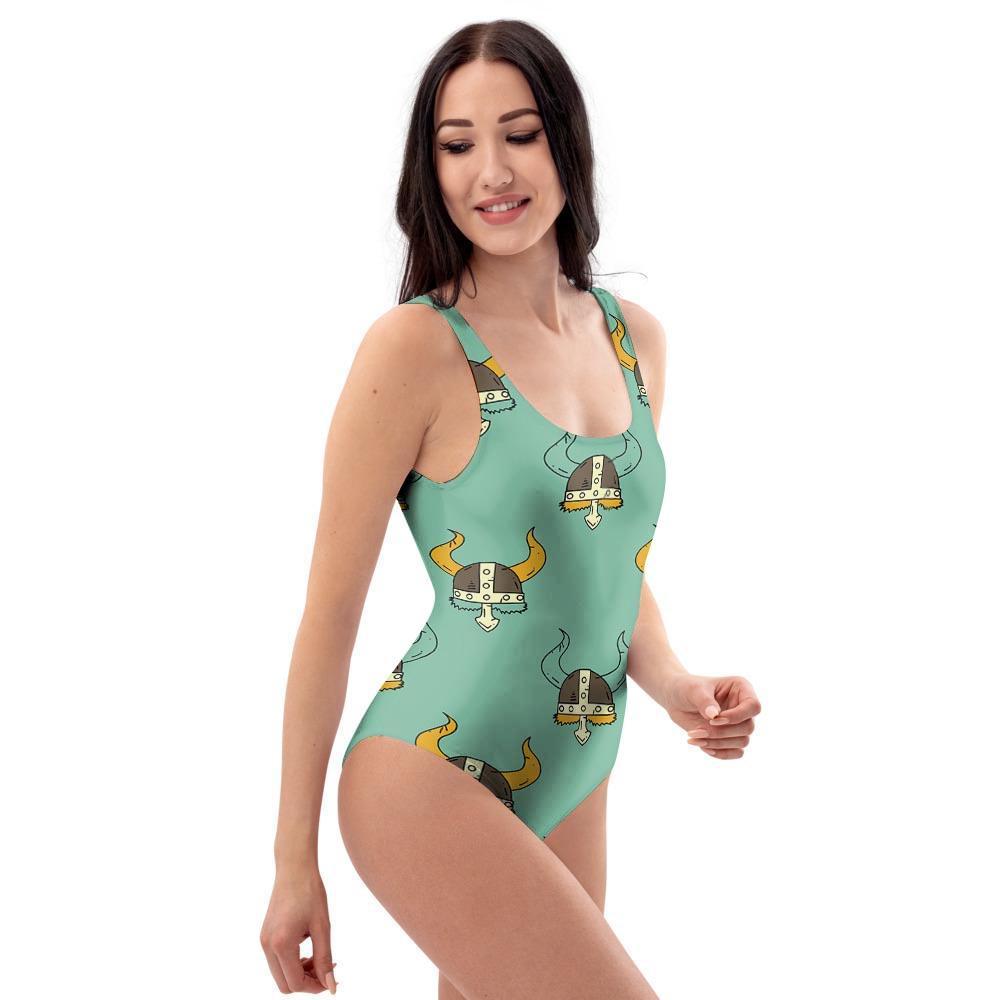 Viking Helmet One Piece Swimsuite-grizzshop