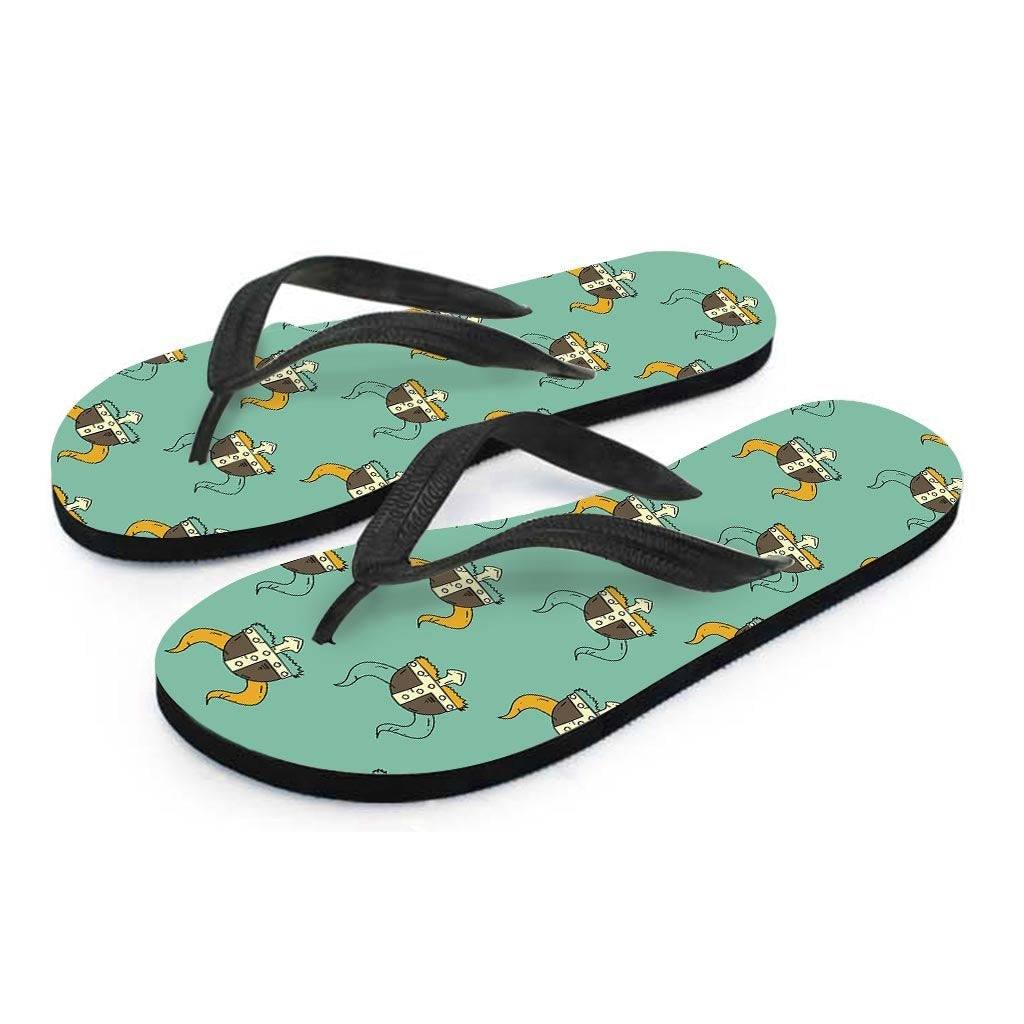 Viking Helmet Women's Flip Flops-grizzshop