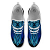 Viking Norse God Odin Blue Print White Athletic Shoes-grizzshop