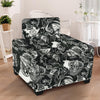 Viking Skull Armchair Cover-grizzshop